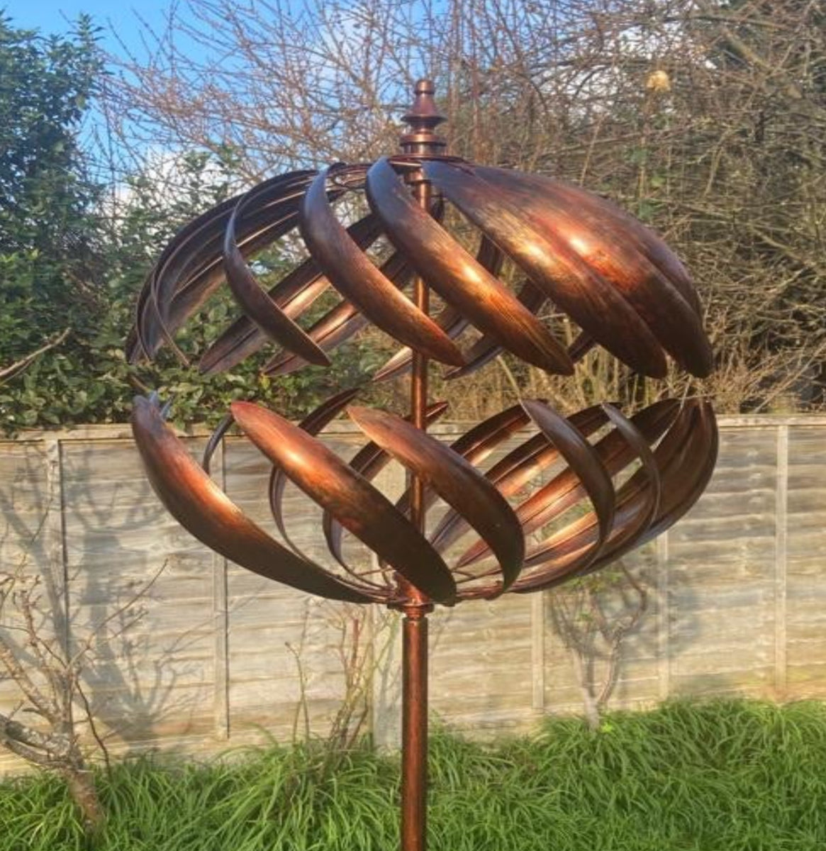 Kenwood Burnished Gold Garden Wind Sculpture Spinner – Marissa's Garden 