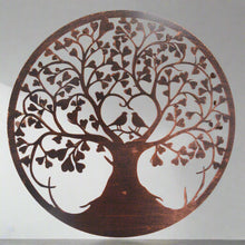 Load image into Gallery viewer, Handmade tree of life with heart and lovebirds bronze effect 60cm wall art suitable for indoors/outdoors anniversary/birthday gift - Marissa&#39;s Garden &amp; Gift
