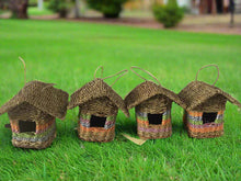 Load image into Gallery viewer, Handmade house weave rattan birdhouse with roof measuring 17x17x21cm - Marissa&#39;s Garden &amp; Gift
