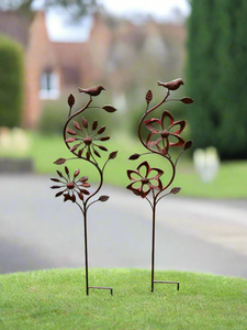 Bronze Bird Spinner garden ornament/windspinner