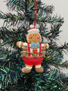 Resin Christmas gingerbread man Christmas bauble tree hanging decoration/christmas/seasonal/ resin hanging item