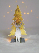 Load image into Gallery viewer, Handmade Christmas tree and reindeer t-light holder
