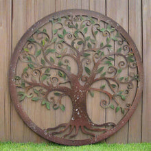 Charger l&#39;image dans la galerie, Handmade peeling effect tree of life wall art indoors/outdoors 60cm
