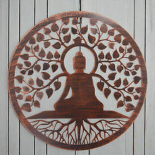 Load image into Gallery viewer, Handmade bronze 40cm budha tree of life with roots wall art suitable for indoors/outdoors anniversary/birthday gift - Marissa&#39;s Garden &amp; Gift
