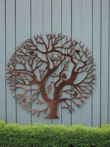 Tree of life bronze with a black touch wall art for outdoors and indoors 60cm