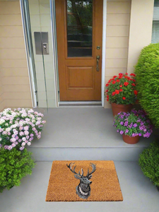 Stag Head Indoor & Outdoor Coir Doormat 60x 40 x 2cm