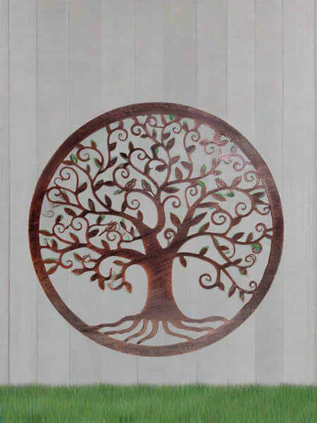 Handmade bronze tree of life wall art with roots indoors/outdoors 40cm