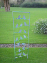 Load image into Gallery viewer, Silver grey garden/outdoor bird trellis plant support measuring 139cm high - Marissa&#39;s Garden &amp; Gift
