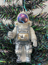 Load image into Gallery viewer, Glass Christmas astronaut Christmas bauble tree hanging decoration/christmas/seasonal/ glass hanging item
