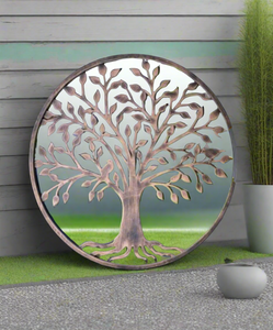 Tree of life bronze resin touch Outdoor/Indoor mirror/ mirrored wall art - Marissa's Garden & Gift