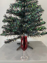 Load image into Gallery viewer, Glass red wine glass bauble tree hanging decoration/Christmas/seasonal/ glass hanging item
