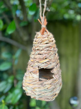 Load image into Gallery viewer, Handmade teardrop  weave rattan birdhouse 26x11x11cm
