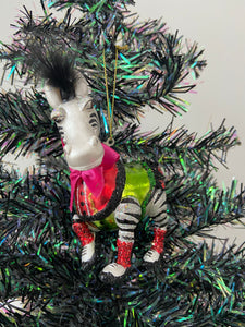 Christmas zebra hanging decoration/christmas/seasonal/ glass hanging item