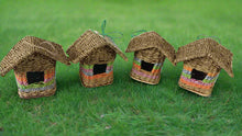 Load image into Gallery viewer, Handmade house weave rattan birdhouse with roof measuring 17x17x21cm - Marissa&#39;s Garden &amp; Gift
