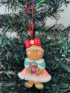 Resin Christmas gingerbread woman Christmas bauble tree hanging decoration/christmas/seasonal/ resin hanging item