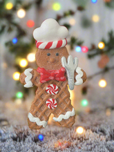 Laden Sie das Bild in den Galerie-Viewer, Resin Christmas gingerbread man Christmas bauble tree hanging decoration/christmas/seasonal/ resin hanging item
