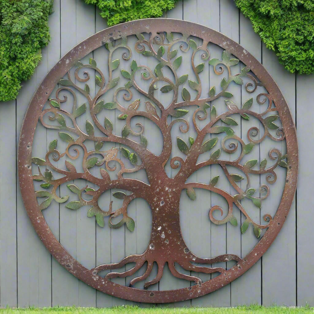 Handmade peeling effect tree of life wall art indoors/outdoors 60cm - Marissa's Garden & Gift