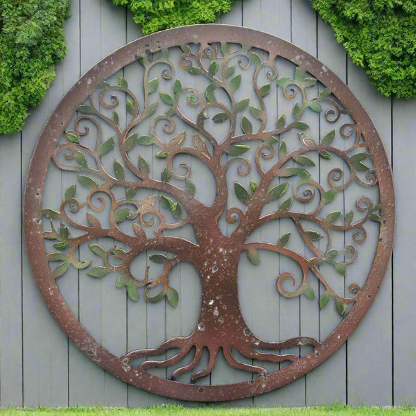 Handmade peeling effect tree of life wall art indoors/outdoors 60cm