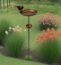 Laden Sie das Bild in den Galerie-Viewer, Bronze powder coated bird feeder for garden/outdoor
