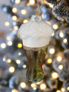 Glass beer/pint bauble tree hanging decoration/Christmas/seasonal/ glass hanging item