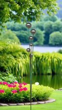 Load image into Gallery viewer, Handmade stainless steel balls rusty poles garden decor,Metal garden decor, metal yard art, outdoor metal decor,metal garden sculpture 180cm - Marissa&#39;s Garden &amp; Gift
