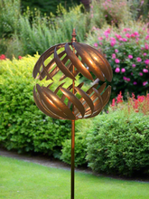 Load image into Gallery viewer, Kenwood Burnished Gold Garden Wind Sculpture Spinner - Marissa&#39;s Garden &amp; Gift
