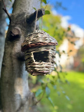 Load image into Gallery viewer, Handmade hut weave rattan birdhouse 14 x 14 x 17cm
