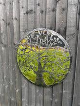 Afbeelding in Gallery-weergave laden, Handmade 60cm silver with black touch metal Wall Plaque with acrylic mirror, colourful Metal, Garden/indoor Wall Art powder coated steel - Marissa&#39;s Garden &amp; Gift
