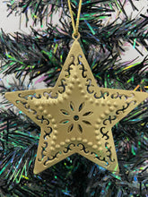 Load image into Gallery viewer, Handmade selection of ten hanging Christmas tree metal powder coated hanging tree ornaments. - Marissa&#39;s Garden &amp; Gift
