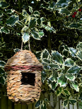 Load image into Gallery viewer, Handmade hut weave rattan birdhouse 14 x 14 x 17cm
