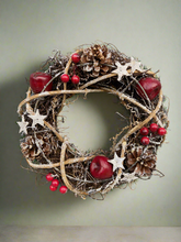 Load image into Gallery viewer, Handmade hanging wreath/ Christmas seasonal decor 25 x 25 x 7cm
