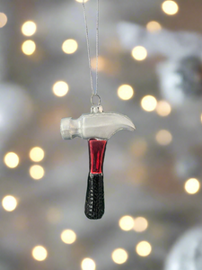 Glass Christmas tool hammer Christmas bauble tree hanging decoration/christmas/seasonal/ glass hanging item