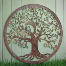 Charger l&#39;image dans la galerie, Handmade peeling effect tree of life wall art indoors/outdoors 60cm
