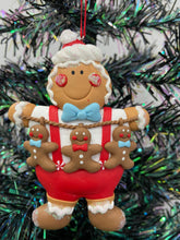 Load image into Gallery viewer, Resin Christmas gingerbread man Christmas bauble tree hanging decoration/christmas/seasonal/ resin hanging item
