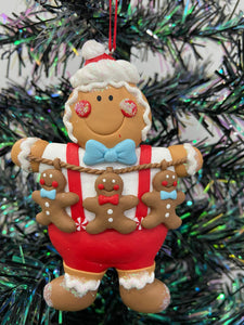 Resin Christmas gingerbread man Christmas bauble tree hanging decoration/christmas/seasonal/ resin hanging item