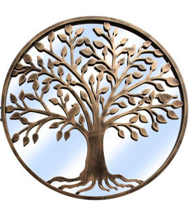 Tree of life bronze resin touch Outdoor/Indoor mirror/ mirrored wall art - Marissa's Garden & Gift