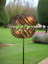 Load image into Gallery viewer, Kenwood Burnished Gold Garden Wind Sculpture Spinner - Marissa&#39;s Garden &amp; Gift
