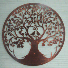 Load image into Gallery viewer, Handmade tree of life with heart and lovebirds bronze effect 60cm wall art suitable for indoors/outdoors anniversary/birthday gift - Marissa&#39;s Garden &amp; Gift
