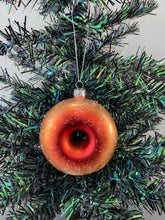 Load image into Gallery viewer, Christmas glass donut with sprinkles decoration/christmas/seasonal/ glass hanging item
