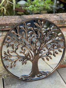 Tree of life bronze resin touch Outdoor/Indoor mirror/ mirrored wall art - Marissa's Garden & Gift