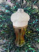 Load image into Gallery viewer, Glass beer/pint bauble tree hanging decoration/Christmas/seasonal/ glass hanging item
