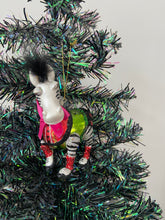 Load image into Gallery viewer, Christmas zebra hanging decoration/christmas/seasonal/ glass hanging item
