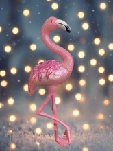 Load image into Gallery viewer, Christmas flamingo hanging decoration/christmas/seasonal/ glass hanging item
