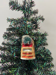 Glass Christmas truck with christmas tree Christmas bauble tree hanging decoration/christmas/seasonal/ glass hanging item