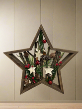 Afbeelding in Gallery-weergave laden, Handmade Christmas table wooden star deco 35 x 35 x 5cm decor/christmas/seasonal/shelf seasonal decorations
