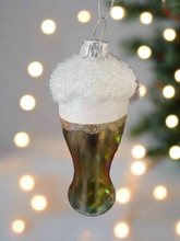 Load image into Gallery viewer, Glass beer/pint bauble tree hanging decoration/Christmas/seasonal/ glass hanging item
