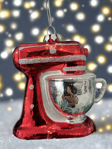 Christmas bakers mixer hanging decoration/christmas/seasonal/ glass hanging item