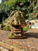 Load image into Gallery viewer, Handmade wooden birdhouse hut with ladder 19x19x23cm
