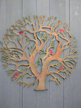 Load image into Gallery viewer, Tree of life bronze with peeling colourful effect wall art for outdoors and indoors 60cm
