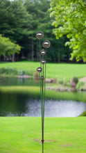 Load image into Gallery viewer, Handmade stainless steel balls rusty poles garden decor,Metal garden decor, metal yard art, outdoor metal decor,metal garden sculpture 180cm - Marissa&#39;s Garden &amp; Gift
